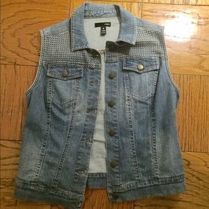 Aqua denim vest from Bloomingdales